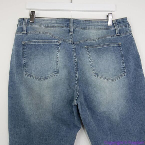 NEW Pistola cropped cuffed distressed jeans in better‎ half wash, 18W - Picture 5 of 14